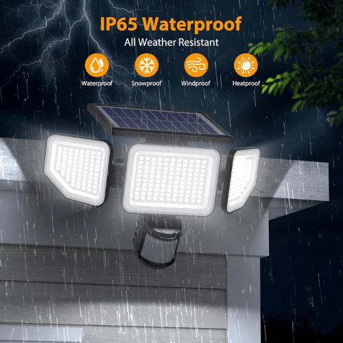 4500LM Triple-Head Solar Security Light