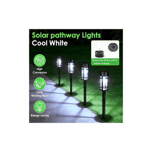 8-Pack Vintage Solar Pathway Lights – 3000K Warm White Filament LED