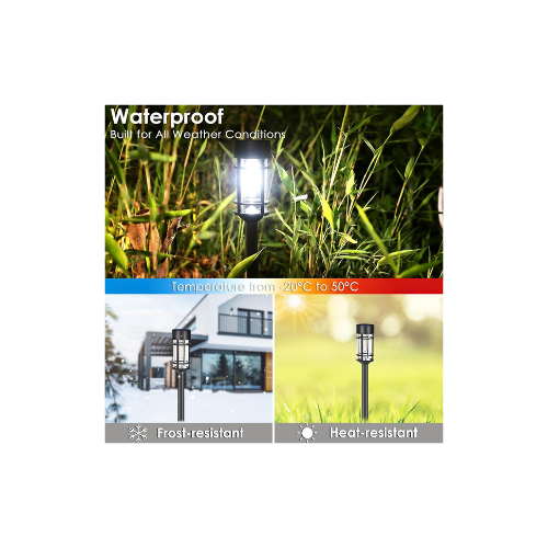 8-Pack Vintage Solar Pathway Lights – 3000K Warm White Filament LED