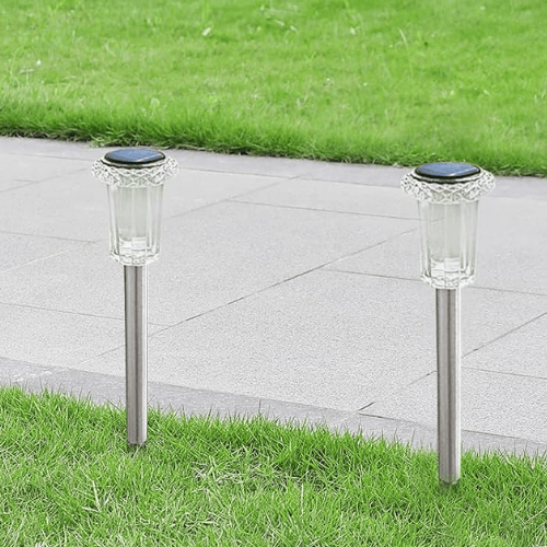 10-Pack Patented Diamond-Style Solar Stake Lights – Cool White Starburst Glow