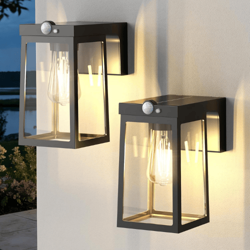 Solar Motion Sensor Wall Lantern