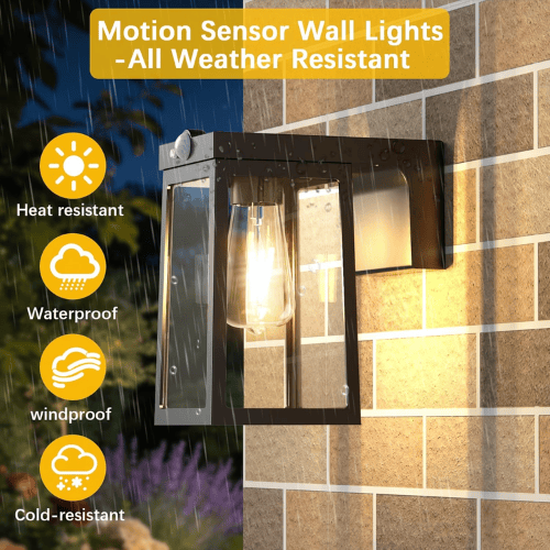 Solar Motion Sensor Wall Lantern