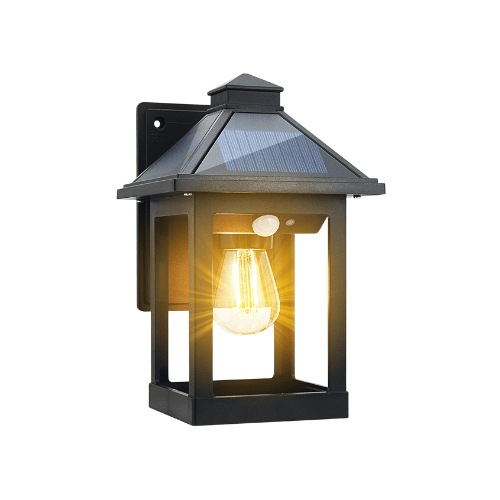 Triple-Panel Solar Motion Wall Lantern