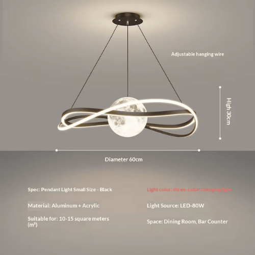 Italian Minimalist Moon Design Ceiling Light