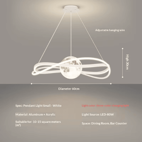 Italian Minimalist Moon Design Ceiling Light