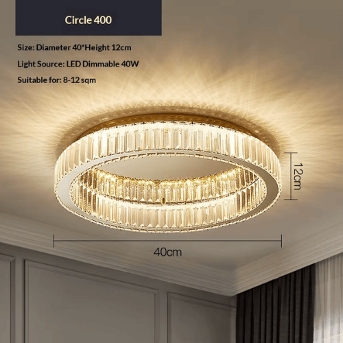 Modern Simple Crystal Circle LED Ceiling Chandelier