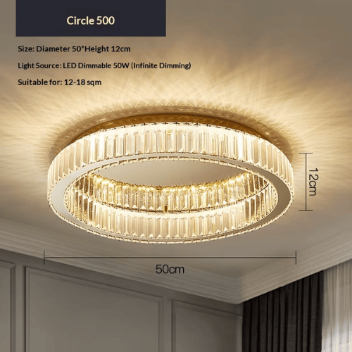 Modern Simple Crystal Circle LED Ceiling Chandelier