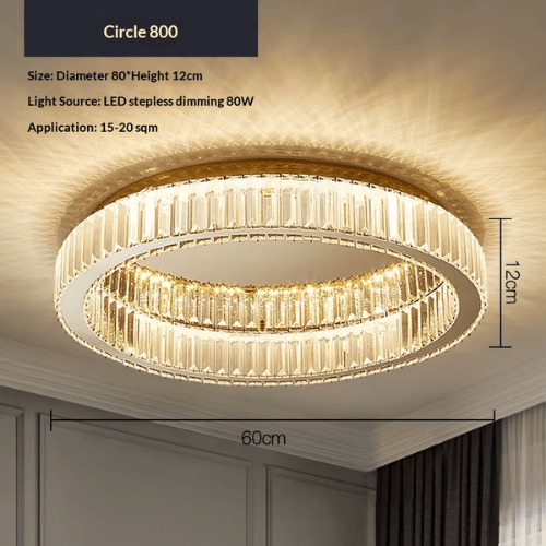 Modern Simple Crystal Circle LED Ceiling Chandelier